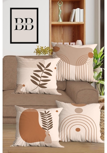 Belle Benoit Baskılı Runner & Koltuk Kırlent Kılıfı Set Desen50