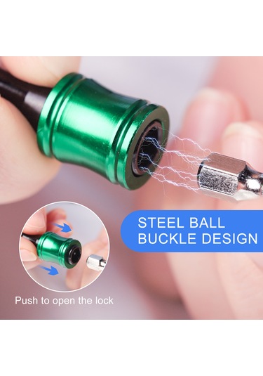 Youmex 1/4 İnç Altıgen Şaftlı Alüminyum Vidalı Uç Tutucu - 6 Renk Seçenekli Taşınabilir Anahtarlık Adaptörü