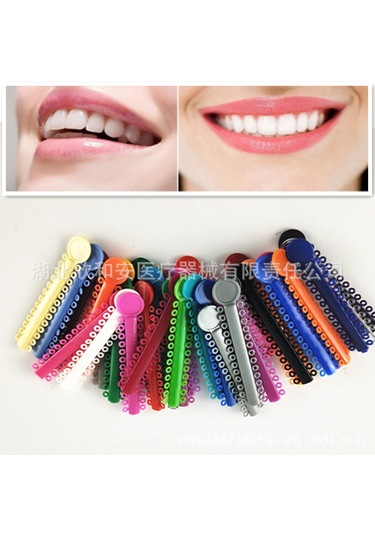 Wezone Diş Ortodonti Malzemesi: Renkli Plastik Ligatür Çemberleri, 1 Paket, Ağız Bakımı İçin