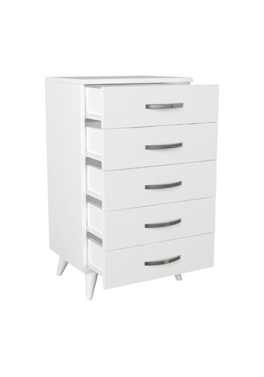 Dekorister Cemre 5 Çekmeceli Şifonyer Beyaz