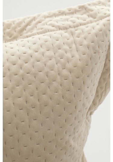 Lidia Kadife Çift Kişilik Yatak Örtüsü Takımı - Vizon