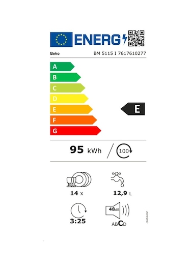 Beko BM 5115 I 5 Programlı 14 Kişilik Bulaşık Makinesi