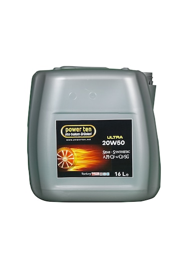Power Ten Ultra 20W-50 Cf-4/Cf/Sg Yarı Sentetik Motor Yağı 16 L
