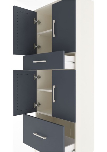 Arges Dolap 4 Raflı 2 Çekmeceli 4 Kapaklı 60x30x163 Aytaşı-an... Aytaşı