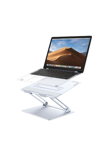 Pazly Dizüstü Bilgisayar Standı, Ergonomik Alüminyum, Isı Yönlendirici, 11-17 İnç Uyumlu