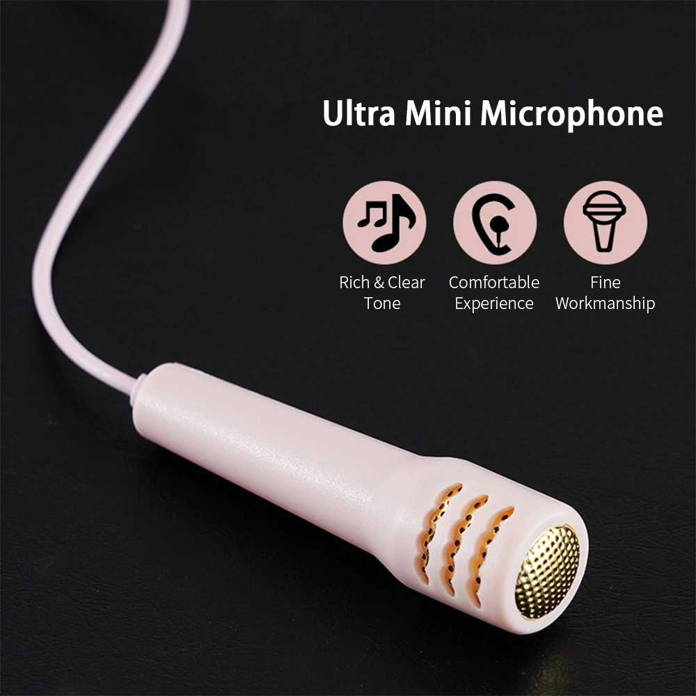 Moveevo Müzik Enthüslastları İçin Profesyonel Ktv Mikrofonlu Kulaklık - Mega Bas Ve Yönlü Ses Emme Özelliği, 3.5mm Plug & Play, 1.2m Kablolu Beyaz Diğer