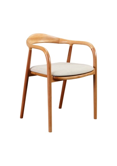 Zodiac Exclusive Yılan Ahşap Sandalye Natural - Krem