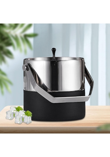 Suntek Ev Bar Soğutma Şampanyası Için Kapaklı 13,8cmx13,5cm Gümüş