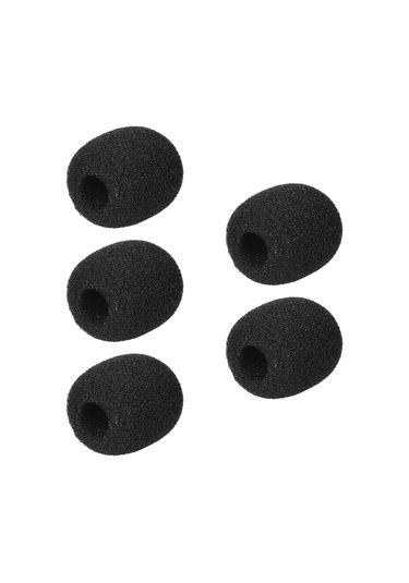 Geeroyoo Mini Mikrofon Köpük Rüzgarlık Seti - 5 Adet Siyah, Çeşitli Mikrofonlar İçin Uygun, Solunum Ve Rüzgar Gürültüsünü Azaltır