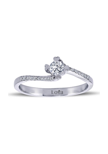 Lova Toplam 0,26 Karat Pırlanta Tektaş Yüzük - 1070049