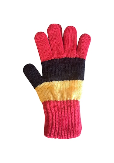 Garson Beden Erkek Çocuk Eldiven Sarı Kırmızı - 8-12 Yaş Kırmızı