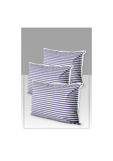 Vedsey Home Organizer 3'lü Set Yastık Düzenleyici Hurç Lacivert Çizgili 50x70 CM Lacivert