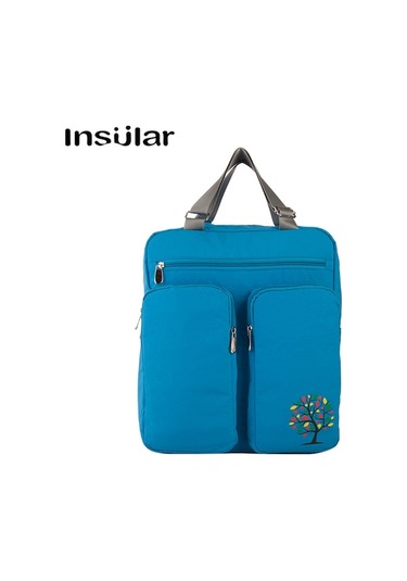 Didadodo Xindoker Geniş Kapasiteli Anne Çantası - 12 Cep Fonksiyonel Bebek Sırt Çantası, Su Geçirmez, Mama Önlüğü Ve Askılı Mavi Mavi