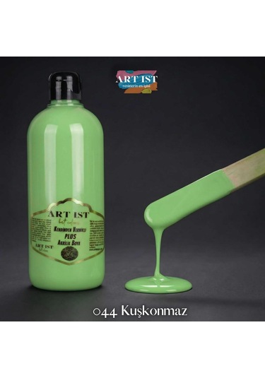 Kendinden Vernikli Plus Vernikli Akrilik Boyalar - 044 Kuşkonmaz Yeşil Ahşap, Taş Tozu, Hobi, Dıy