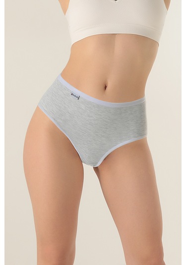 Doremi Yüksek Bel %100 Doğal Pamuk Likralı Rahat Kalıp Kadın Bato Külot Çok Renkli