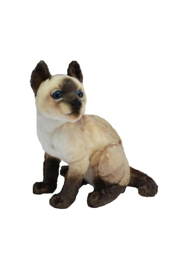 45 Cm Sevimli Peluş Oyuncak Kedi Bej