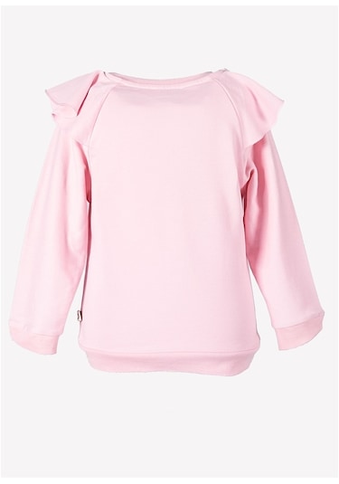 Organik Kız Çocuk Sweatshirt - Pembe