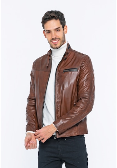Basics&More Erkek Deri Ceket E/47 001