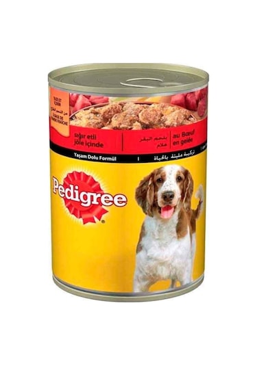 Pedigree Jöle İçinde Sığır Etli Konserve Yetişkin Köpek Maması 12 x 400 G