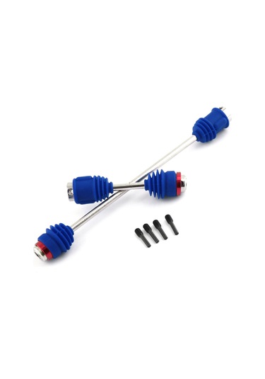 Suofeng Traxxas E-maxx 1/10 Rc Araba İçin Mavi Çelik Orta Mekanizma Vites Shaftı, 2 Adet, Toz Koruyuculu, 5151r Uyumlu, Upgrade Parçası