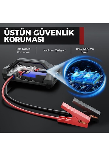 Lokithor Ja2500 12v 2500amp Lifepo4 Akıllı Akü Takviye + Pompa + Powerbank + Led Lamba
