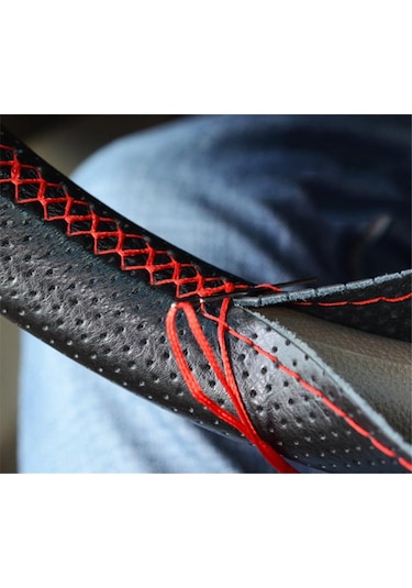 Direksiyon Kılıfı Deri Dikişli Noktalı Düz Dikmeli Direksiyon Kılıfı