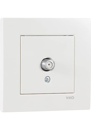 Viko Karre Uydu Prizi F Konnektörlü Çerçeveli - Beyaz