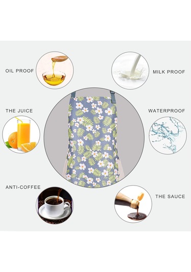 2 Paket Cepli Çiçekli Önlükler Blooming Kadın Su Geçirmez Adjusta 2'li Paket C, Diğer
