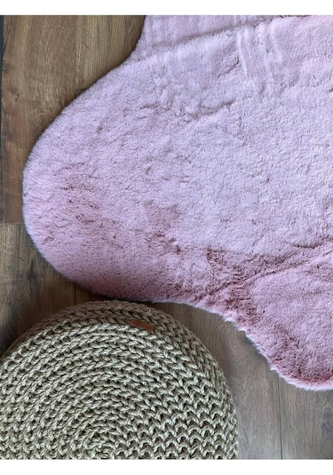 Tavşan Tüyü Post Peluş Ultra Yumuşak Post Puffy Cappuccino Pembe
