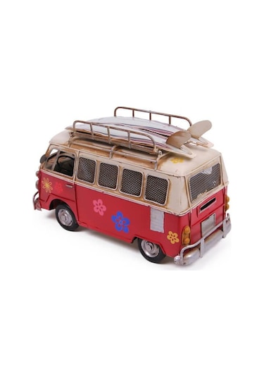 Dekoratif Metal Minibüs Çerçeveli Biblo Kumbaralı