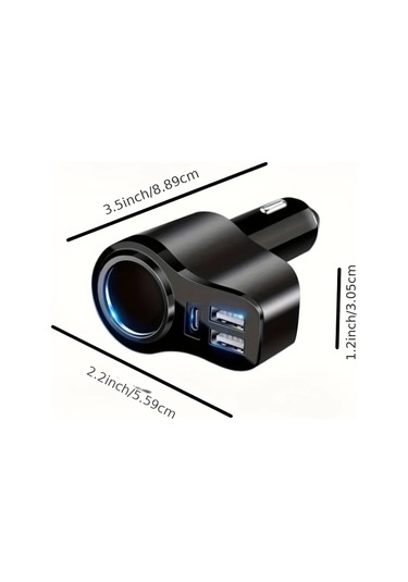 Chuangyinshop Siyah 167w 4'ü 1 Arada Usb-c Araç Şarj Cihazı 47w Pd Hızlı Şarj