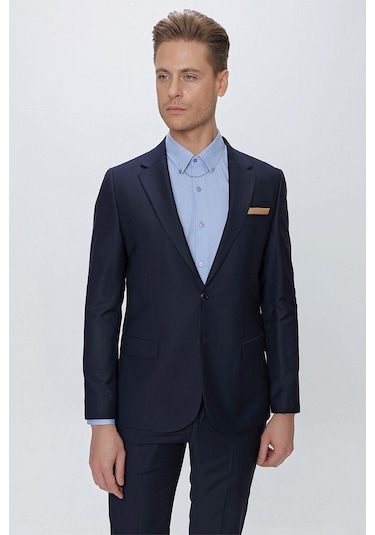 Efor Slim Fit Klasik Mono Yaka Klasik Lacivert Takım Elbise Tk 2021 Lacivert
