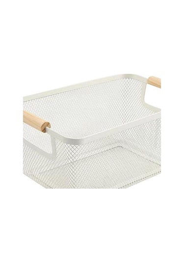 Pazly Suntek Sepeti Saklama Organizatör M Kabı Depolama Dekoratif Bh Beyaz