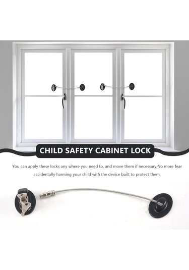 2 Adet Kapı Kilidi Güçlü Yapışkanlı Dondurucu Kapı Kilidi Anahtarlı