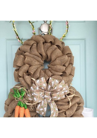 Geeroyoo Paskalya Tavşanlı Renkli Çelenk, Ev Ve Parti Dekorasyonu İçin İdeal Bahar Süsü