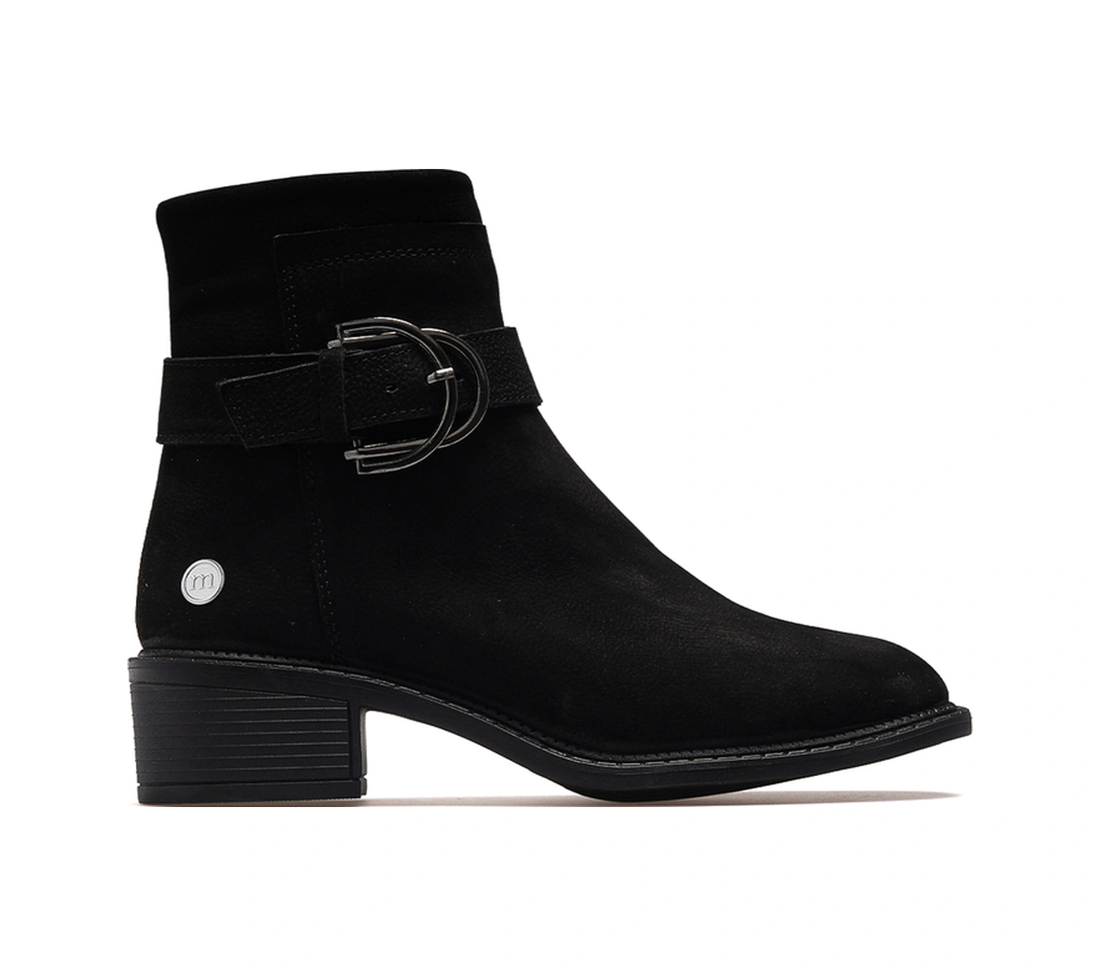 Mammamia Kadın Hakiki Deri Topuklu Günlük Bot 25k D25kb-8075 Z Siyah Nubuk Siyah Nubuk