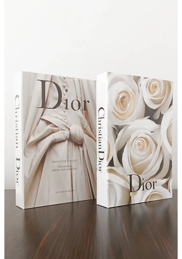 2'li Dekoratif Kitap Görünümlü Kutu Gelinlik & Beyaz Gül Temalı