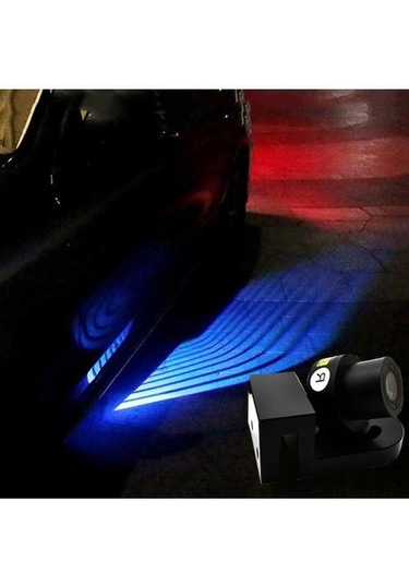 Wondernest 2 Adet Dc 8-36v Hayalet Gölge Melek Kanat Projeksiyon Lamba Araba Kapı Led Karşılama Işığı Mavi Mavi Işık