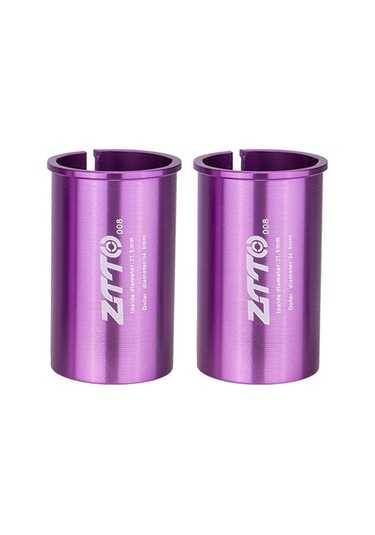 Sones 31,8-34,9 Mm 008 2 Adet Ztto Bisiklet Sele Borusu Dönüşüm Manşonu Redüktör Kapağı Mor