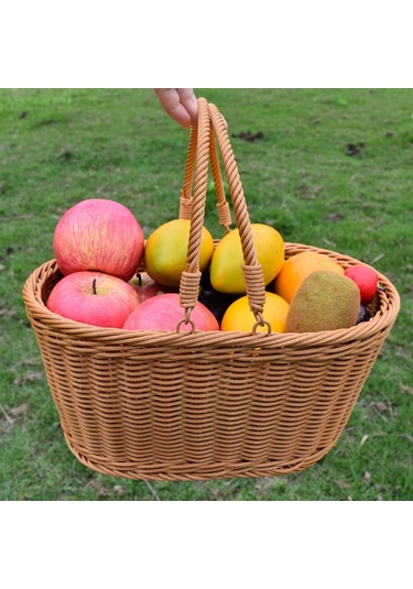 Homyl Oturma Odası Yürüyüşü Için El Dokuma Piknik Sepeti L
