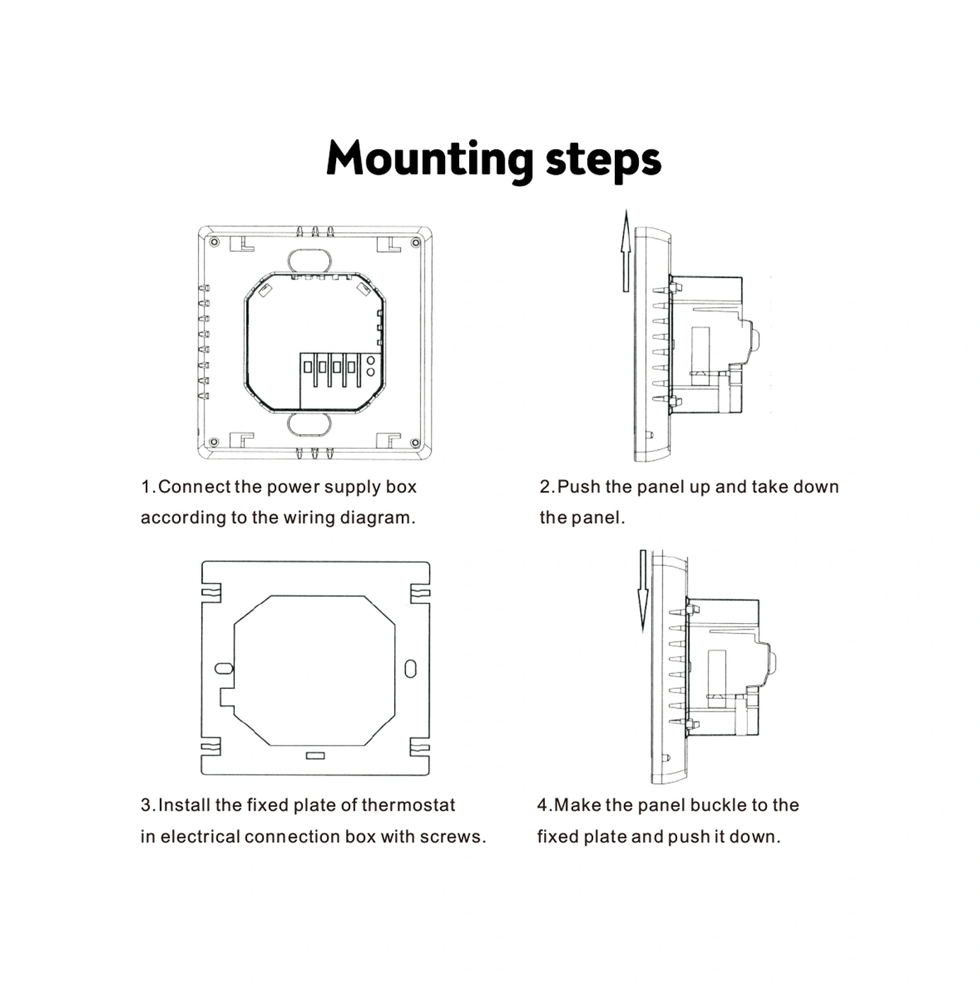 Hombey Beyaz Wifi Akıllı Isıtıcı Termostatı 16a, Tuya Uygulaması İle Kontrol, 6 Zaman Programı, Led Ekran, Amazon Ve Google Home Sesli Komut Desteği