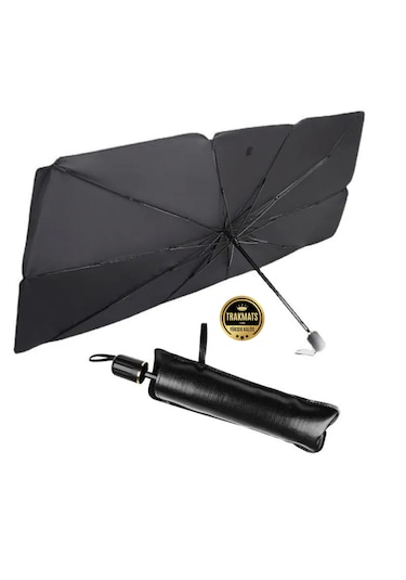 Universal Araç İçi Ön Cam Katlanabilir Şemsiye Güneşlik Siyah