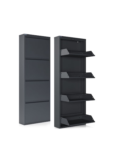 Ceha 4'lü Metal Ayakkabılık - Antrasit K.AYK-4 /AB7024