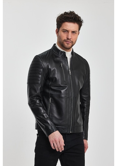 Frank Siyah Deri Mont 001