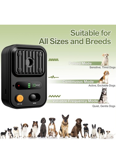 Geeksen Yeşil Pu87 Ultrasonik Köpek Kovucu, Otomatik Havlama Durdurucu, 50 Ft Etki Mesafesi, Ip54 Su Geçirmez, 3 Modlu Taşınabilir Dış Mekan Uygulaması