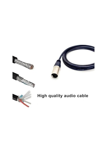 Fortunelane 7 Pin Xlr Mikrofon Kablosu, Ses Kablo, Kadın - Erkek Dengeli, Stüdyo Yayın Uygulaması