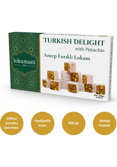 Antep Fıstıklı Lokum 350 Gr