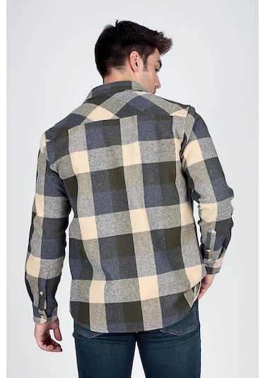 Lee Cooper Deon Erkek Dokuma U.kol Gömlek Haki-bej-20526 Haki-bej Ekose Haki - Bej