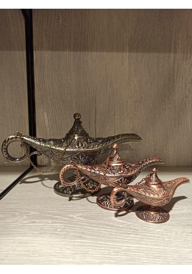 Metal Aladdin Lambası 16x8.5 Cm Mücevherlik / Dekoratif Biblo