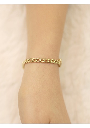 14 Ayar Altın D Harfi Gurmet Bileklik Altın